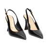 Escarpins slingback femme noirs glamour