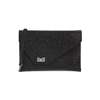 Pochette noire en microfibre avec pierres