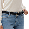 Ceinture noire en microfibre