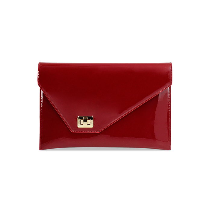 Pochette femme cerise en vernis