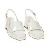 Mocassins slingback blancs en naplak