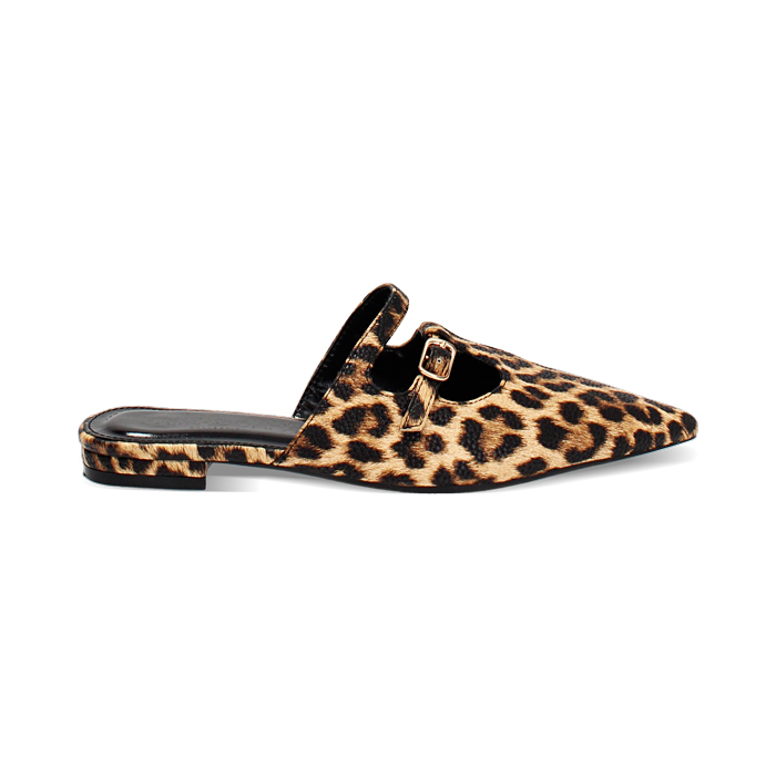 Zuecos de mujer leopardo