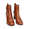 Stivaletti Chelsea cognac in pelle, tacco 6,3 cm