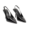 Décolleté slingback mujer negras en charol