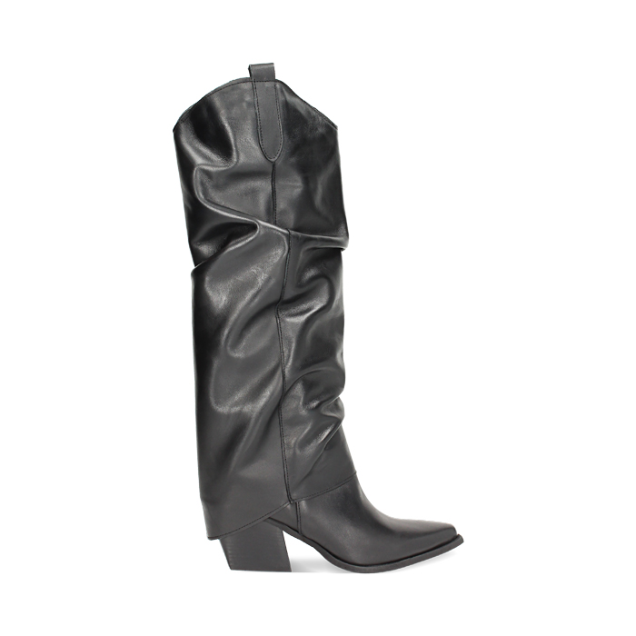 WOMEN SHOES BOOTS LEATHER NERO